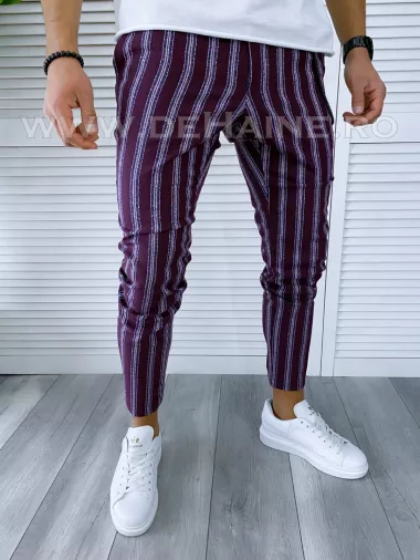 Pantaloni barbati casual regular fit violet B1556 21-4 / 18-4 E ~